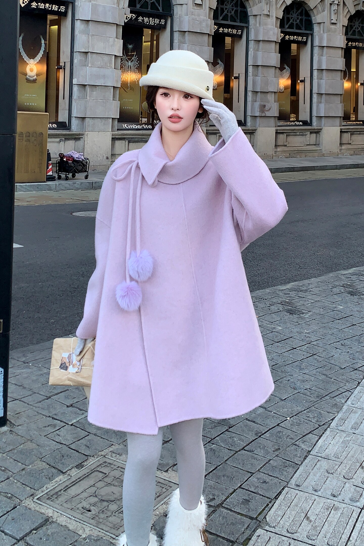 新款！双面呢大衣2C132-017-P295-K488,女装毛呢外套,2C132