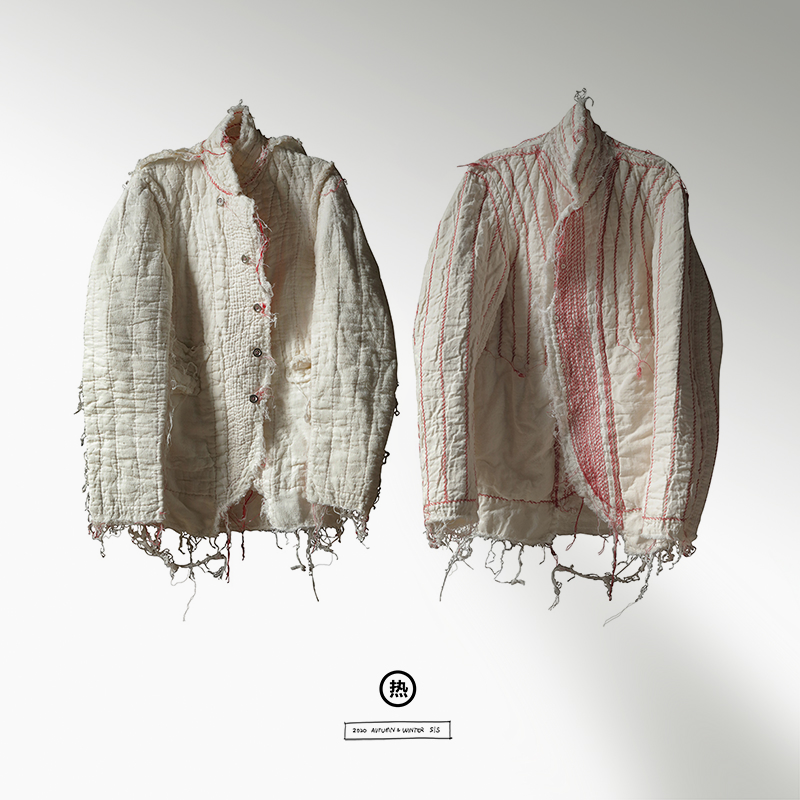 轻量白棉衣  红色的雨下在白的积雪上      男女同款  热水女装