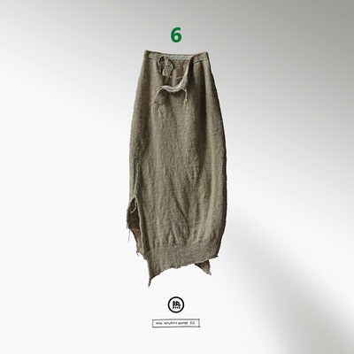 雨露麻酒桶裙        6 daily linen     男女同款      热水女装