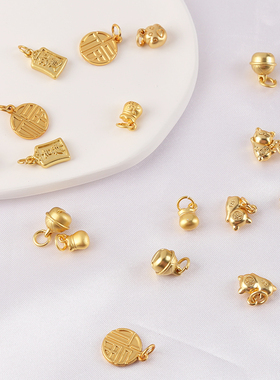 沙金吊坠男女沙金项链手链福牌