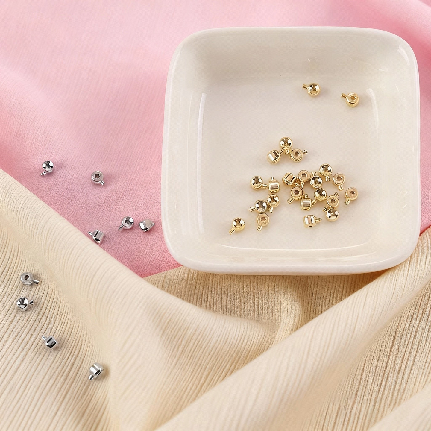 包金按压扣18k14k卡扣手链配件串珠珍珠链尾扣鱼线钢丝线定位扣,饰品/流行首饰/时尚饰品新,扣,淘宝优惠券,粉丝福利购,淘宝优惠卷