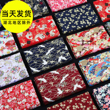 日本烫金和风布料旗袍日式花布纯棉布中国风汉服古风服装面料清仓
