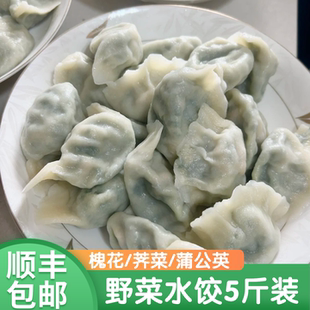 素馅野菜水饺槐花饺子速食冷冻蒲公英商用半成品学生速冻面点食品