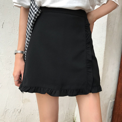 Real price ~ New Korean flounced A-line short skirt