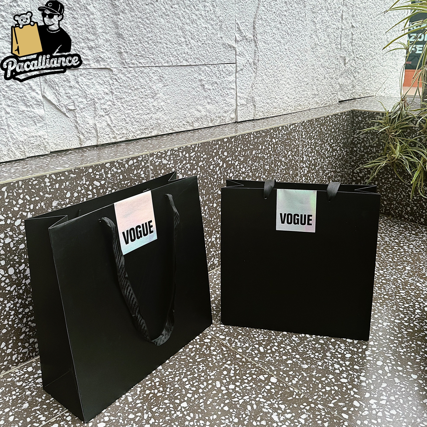 高级感黑色纸袋手提袋白卡纸服装袋礼品袋礼物袋包装袋子定制logo