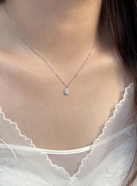 s925纯银韩版ins风小水滴简约百搭女款项链