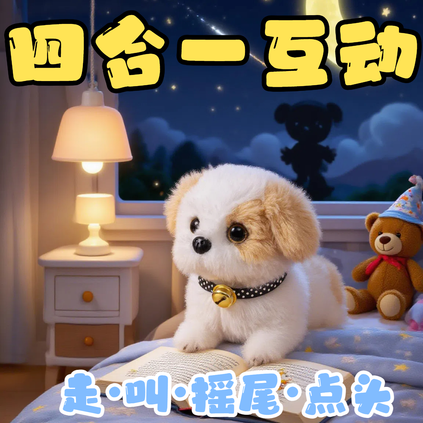 小狗玩具狗狗走路会叫仿真电动玩偶儿童1到3岁电子宠物宝宝毛绒的