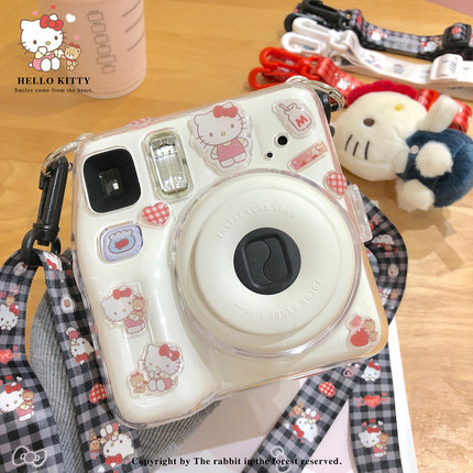 日本HelloKitty富士拍立得miniSE保护壳套迷你12/11/7+/8/9透明壳