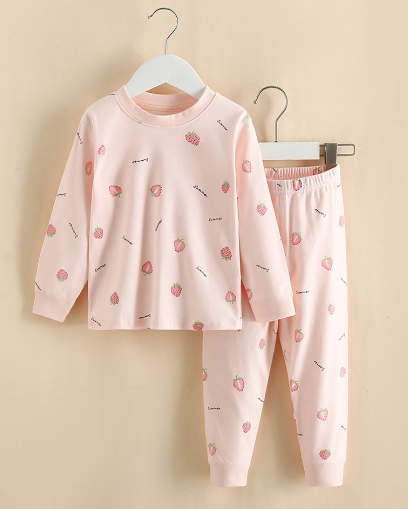 女童秋衣纯棉全棉好鑫秋冬薄款