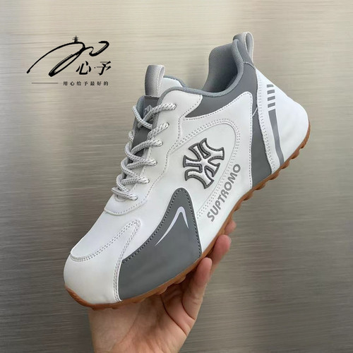 男鞋2025新款皮面防水休闲运动鞋男士百搭潮流防滑运动鞋