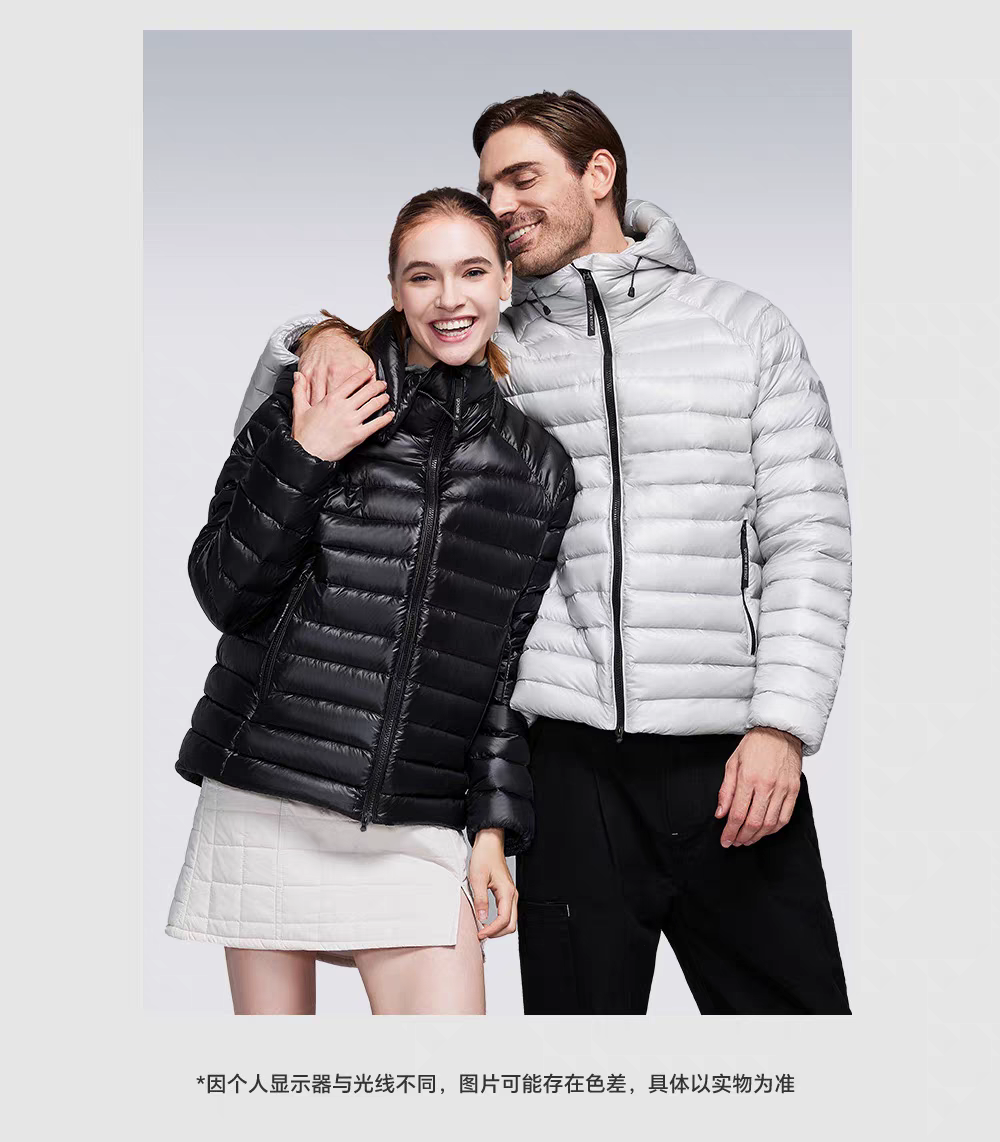 秋冬天石鹅铠甲机能95%白鹅绒800+蓬男女款轻量化户外羽绒服G419