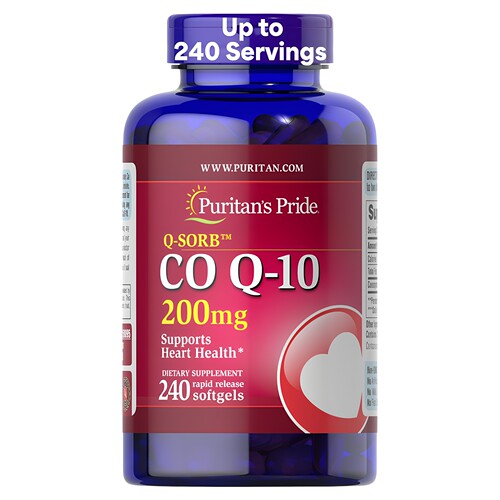 美国puritan's pride普丽普莱高含量辅酶Q10软胶囊200mg养护240粒