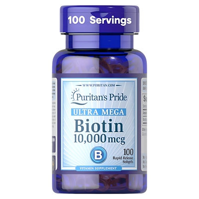 美国Puritan's Pride普丽普莱生物素维生素B7美发靓肤易吸收100粒