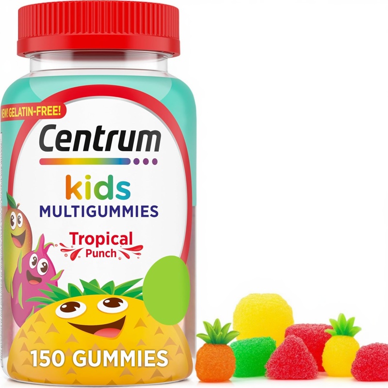 美国进口Centrum 善存 儿童多种维生素软糖芒果味热带水果口150粒