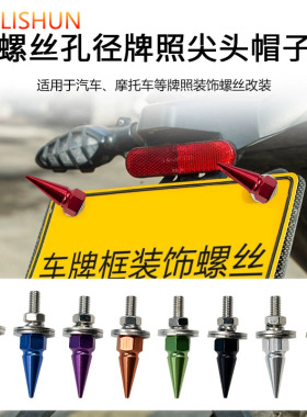 摩托车汽车牌照尖头帽