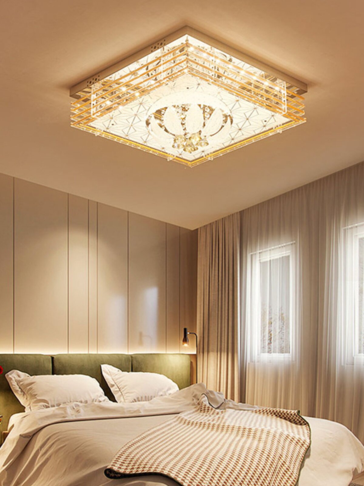 LED 천장 조명 1 미터 2 평방 유럽 스타일 램프 럭셔리 크리스탈 램프 전체 집 거실 스테인레스 스틸 섀시 램프 직접 판매