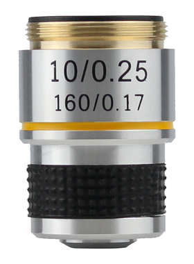 Datyson显微镜配件185物镜10X黄铜材质RMS螺纹2X0036C