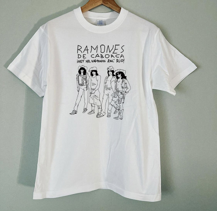 雷蒙斯漫画美式复古印花短袖摇滚乐队t恤纯棉宽松街头简笔画原创