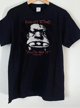 重磅男女Rolling Stones T恤 Exile On Main St 滚石摇滚乐队短袖