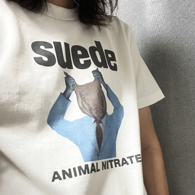 挺哏儿商店T恤山羊皮Suede