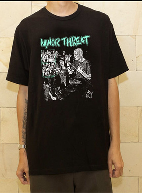 挺哏儿商店T恤 Minor Threat 80S 硬核朋克纯棉短袖重磅男女复古