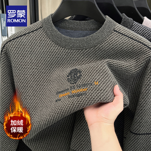 罗蒙2025秋冬新款雪貂绒毛衣男士商务休闲亲肤舒适保暖针织衫上衣