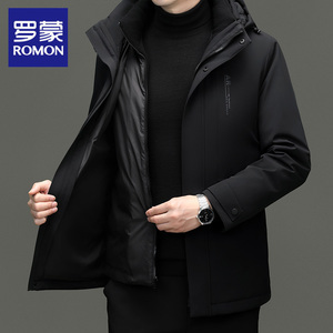 罗蒙冬季新款轻便保暖羽绒服男