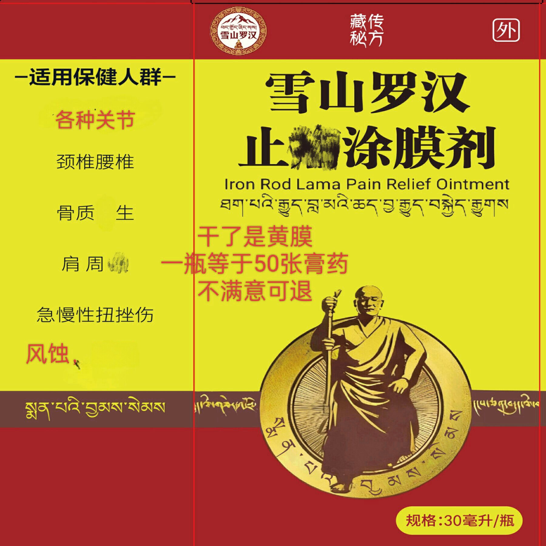 雪山金罗汉腰椎颈椎肩周