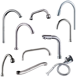 水龙头配件 厨房出水管 洗菜盆冷热面盆7字管旋转16182024大弯管