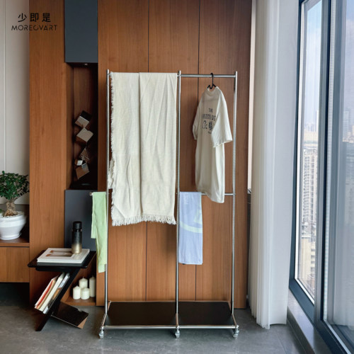 中古衣帽架不锈钢轻奢可移动衣服落地式挂衣架晾衣架多层收纳衣架