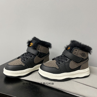 男女童学生二棉板鞋 潮流儿童加绒保暖舒适运动鞋 经典 时尚 2025冬款