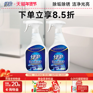 绿伞瓷洁净瓷砖清洁剂卫生间地板砖清洁2瓶家用厕所玻璃去污除垢