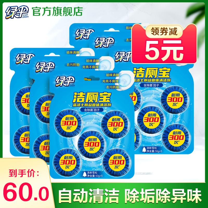 绿伞蓝泡泡50g*5块*6卡马桶除臭去异味留香除垢去污渍厕所洁厕剂 洗护清洁剂/卫生巾/纸/香薰 马桶清洁剂/洁厕剂 原图主图