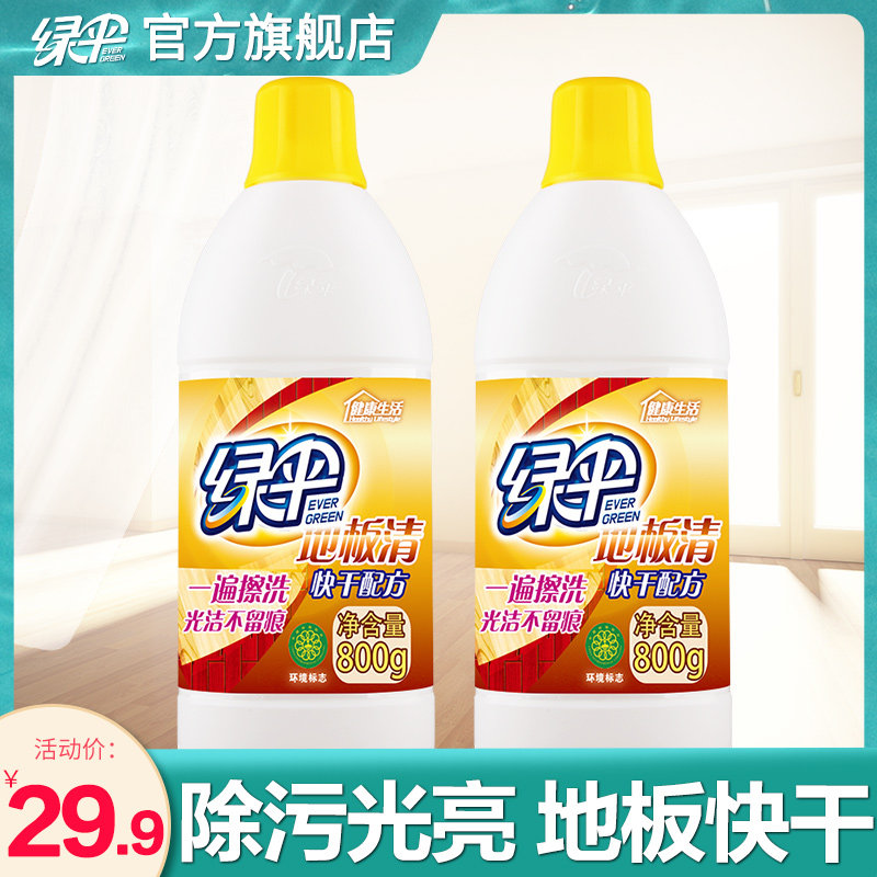 绿伞地板清洁清洗剂800g*2瓶木地板净复合地板瓷砖大理石蜡水清洁