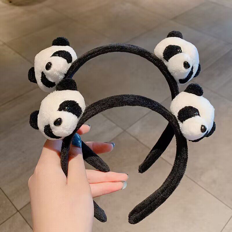 发箍毛绒可爱熊猫发卡头箍