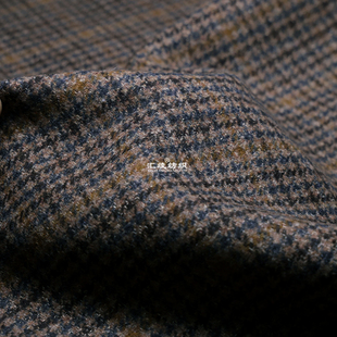 千鸟格羊毛呢料布料复古双面冬季西装外套大衣服装毛料呢子面料