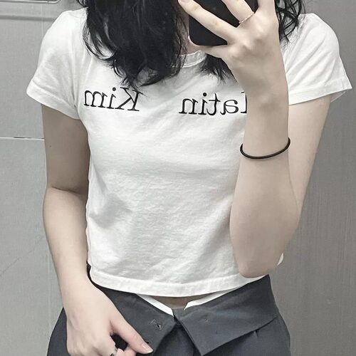 matinkim圆领短袖短款上衣T恤女