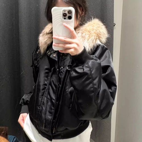 韩国FANCYCLUB大毛领外套夹克