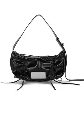 韩国代购matinkim褶皱系带蝴蝶结甜酷单肩腋下包手提包ins网红款