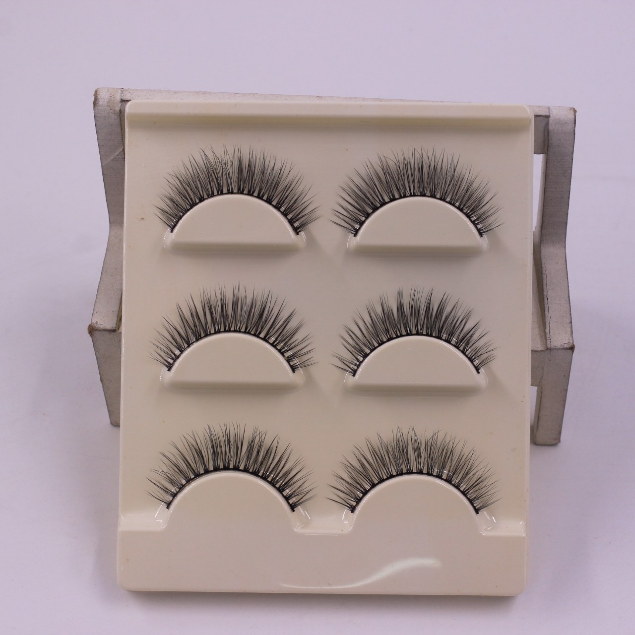 立体双层3d假睫毛自然纤长扇形分叉仿真浓密化妆上班 043三对装