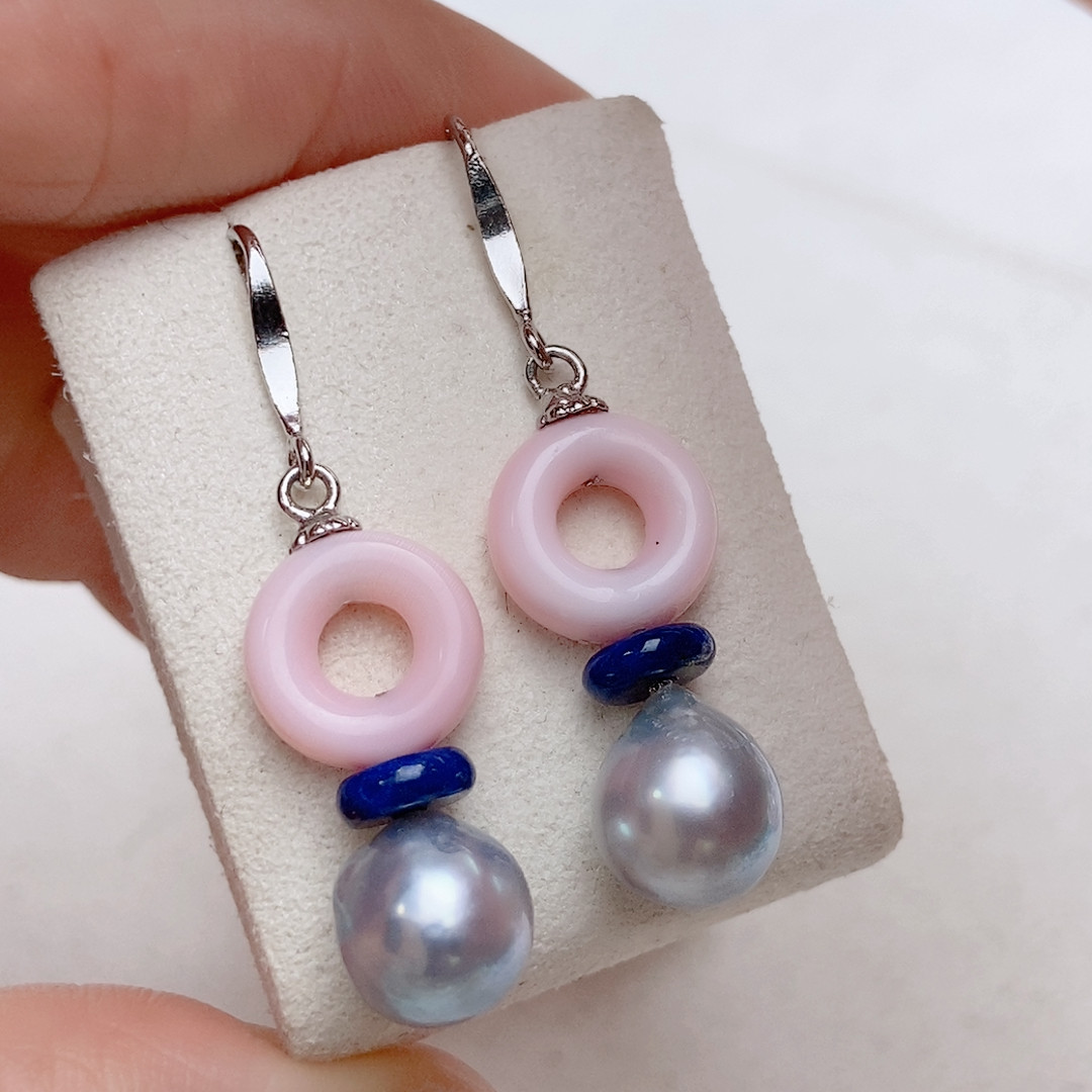 设计款，天然粉色女皇贝，真多麻akoya耳环8-9,珠宝/钻石/翡翠,耳饰,淘宝优惠券,粉丝福利购,淘宝优惠卷