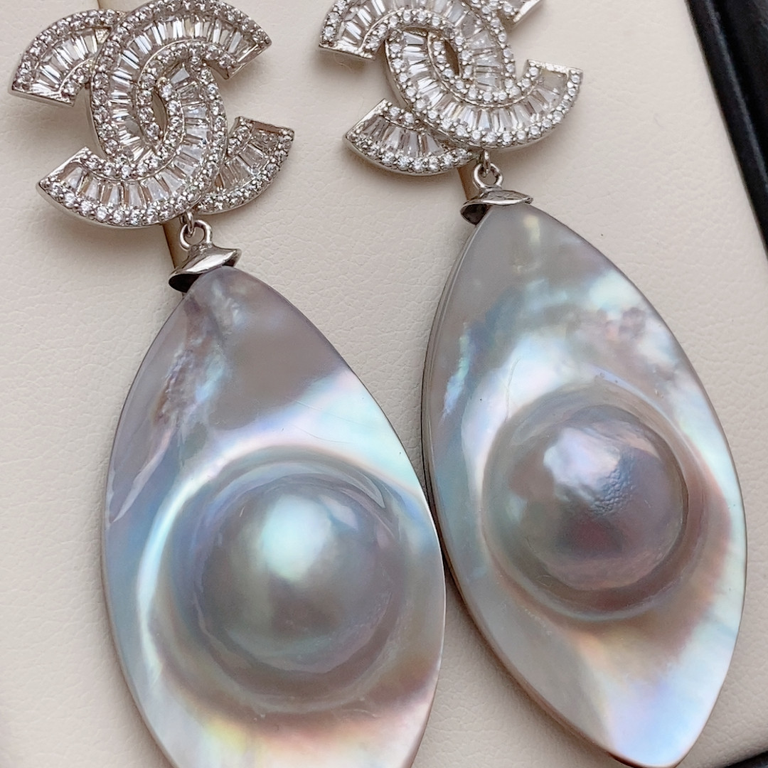 超长橄榄形，海水马贝耳环，纯银,珠宝/钻石/翡翠,耳饰,淘宝优惠券,粉丝福利购,淘宝优惠卷