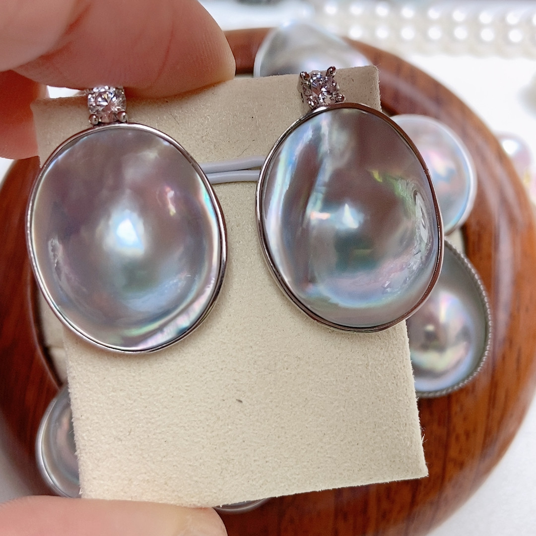 精选椭圆海水马贝耳钉，无暇，王妃款,珠宝/钻石/翡翠,耳饰,淘宝优惠券,粉丝福利购,淘宝优惠卷