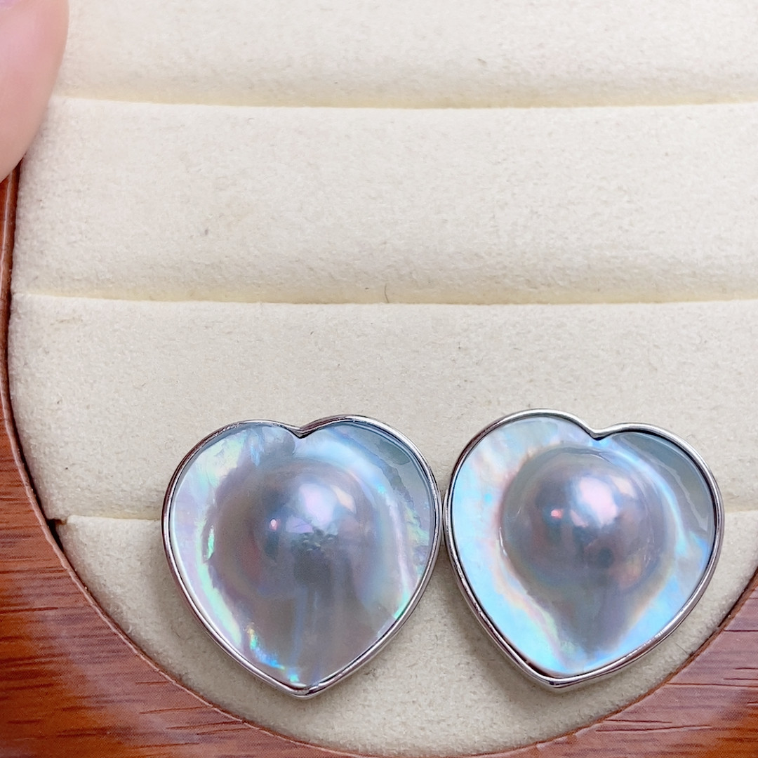 精选极光爱心海水马贝，纯银，耳钉,珠宝/钻石/翡翠,耳饰,淘宝优惠券,粉丝福利购,淘宝优惠卷