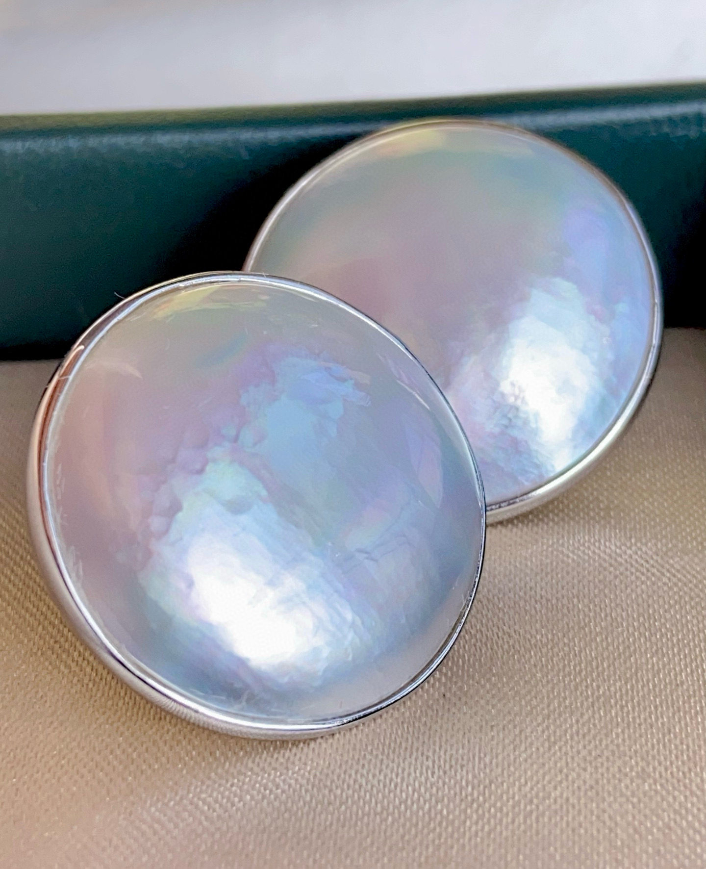 天然白色澳洲海水马贝耳钉 22mm，香港精工，冷白光,珠宝/钻石/翡翠,耳饰,淘宝优惠券,粉丝福利购,淘宝优惠卷