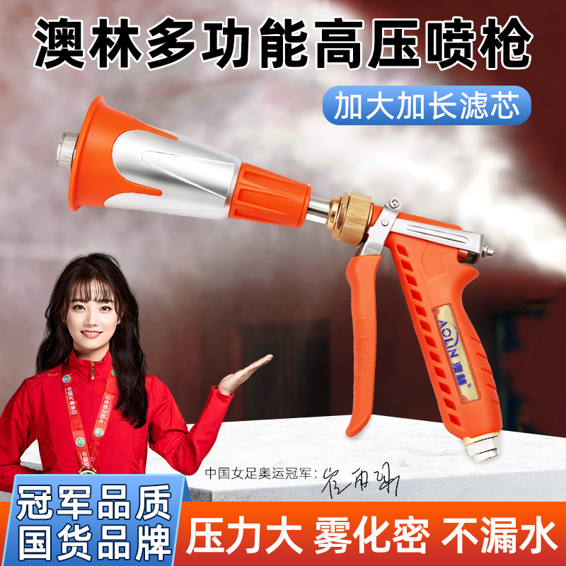 澳林农用打药喷枪电动打药机高压雾化喷枪带过滤网喷雾手持喷药枪