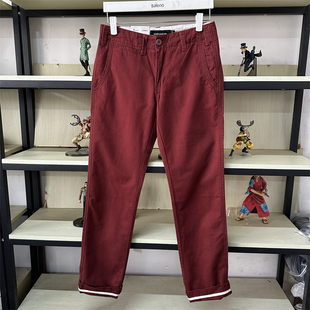 直筒纯棉长裤 简约舒适磨毛修身 28442512 生活几何新款 班尼路秋春款