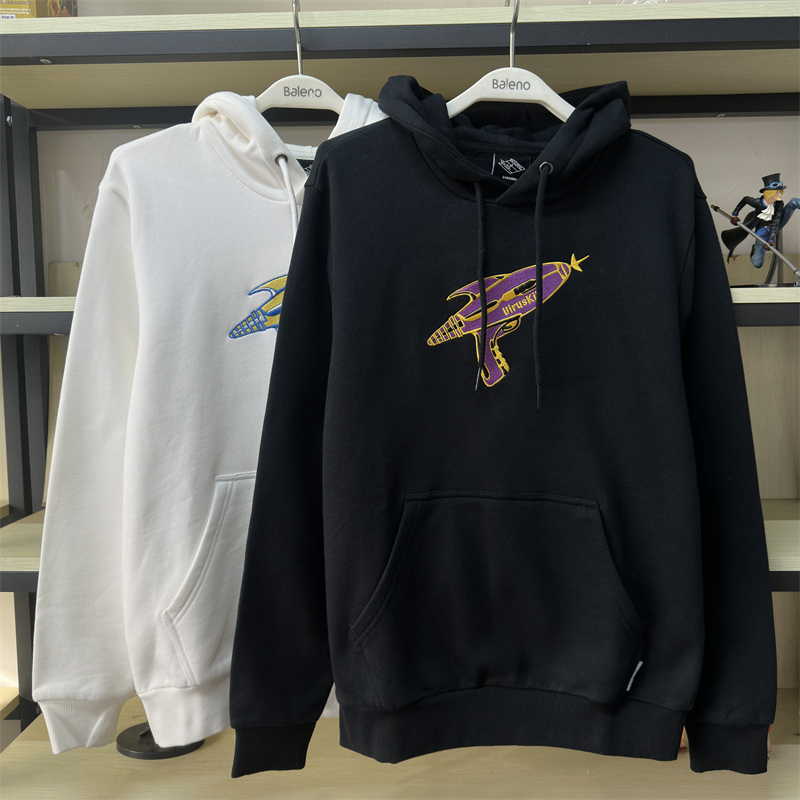 班尼路秋冬新品男装简约潮流青少年加绒连帽印花长袖卫衣89931634