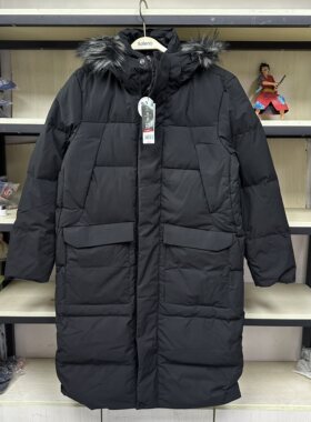 班尼路冬装新款时尚深度保暖防水男装中长连帽羽绒服外套8821408M