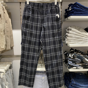 日系复古格子休闲直筒长裤 班尼路2021秋装 时尚 男 8821315M693 新款